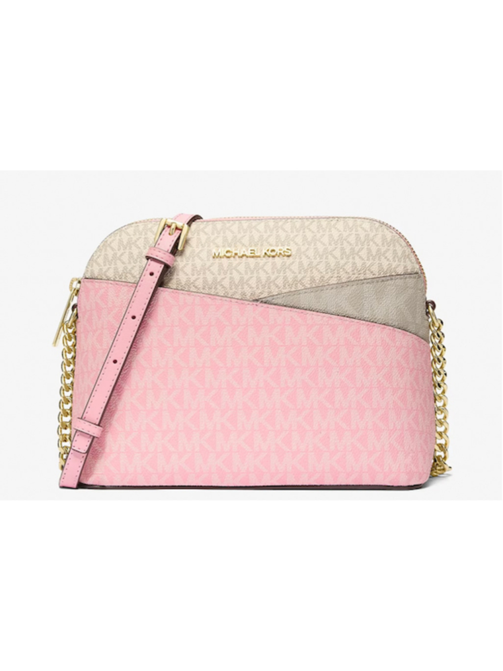 Women's Michael Kors Medium Dome Crossbody Bag Powder Blush Multicolor SKU765